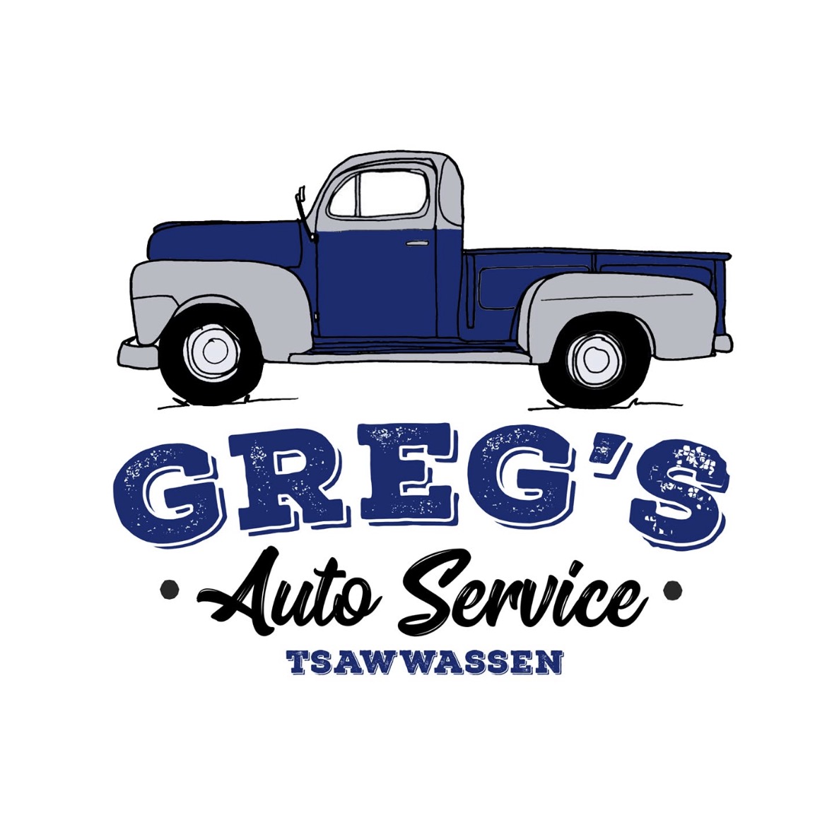 A classic light blue Pontiac GTO project car being worked on at Greg's Auto Service in Delta, BC